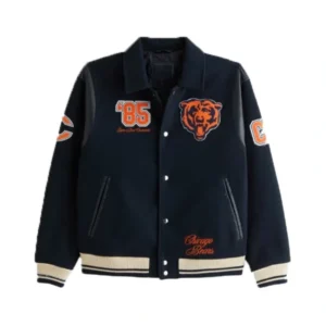 2024 Abercrombie Detroit Lions Varsity Bomber Jacket